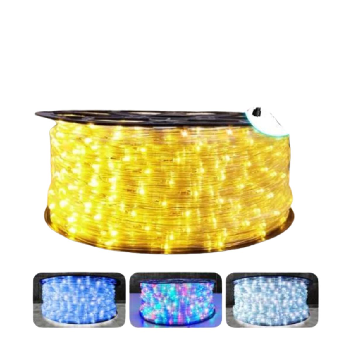 GENERICO - Cinta Luces Led Manguera Navideña 100 metros + 5 Secuenciales