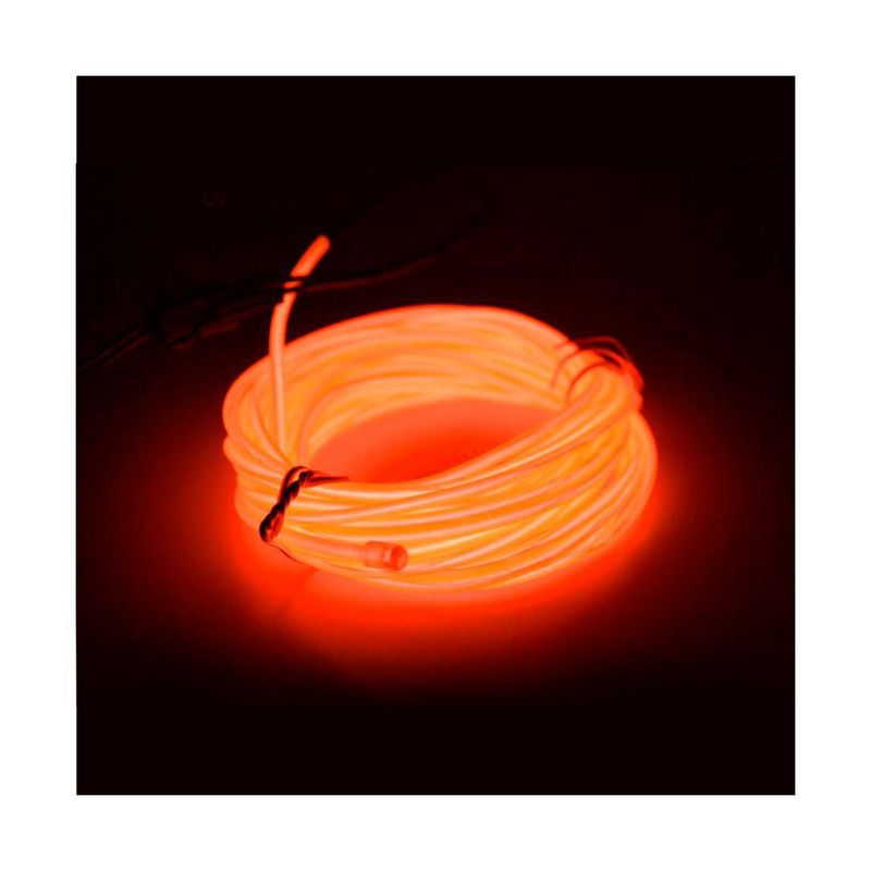 GENERICO - Tira Led Interior Del Auto Camioneta Naranja Tablero 5mts