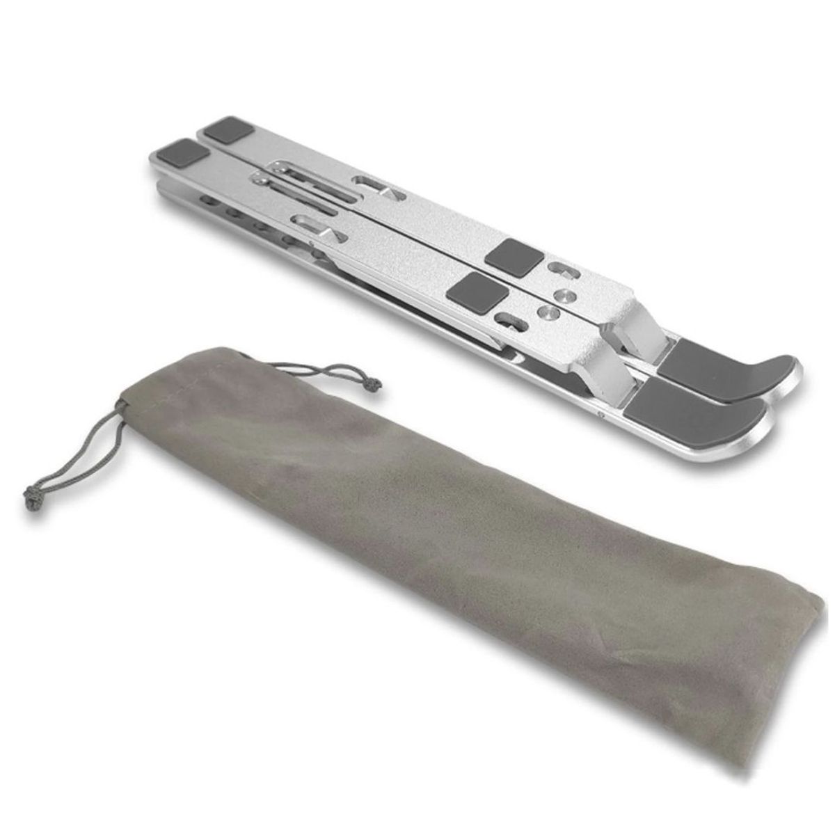 S&T - Soporte De Aluminio PLaptop Portátil ajustable HS-Z34FLS SILVER