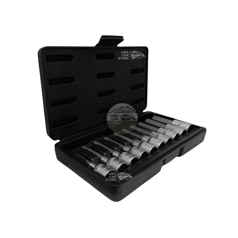 GENERICO - Juego Maleta 10 Dados largos Allen 9cm H5-H19 Tooltech