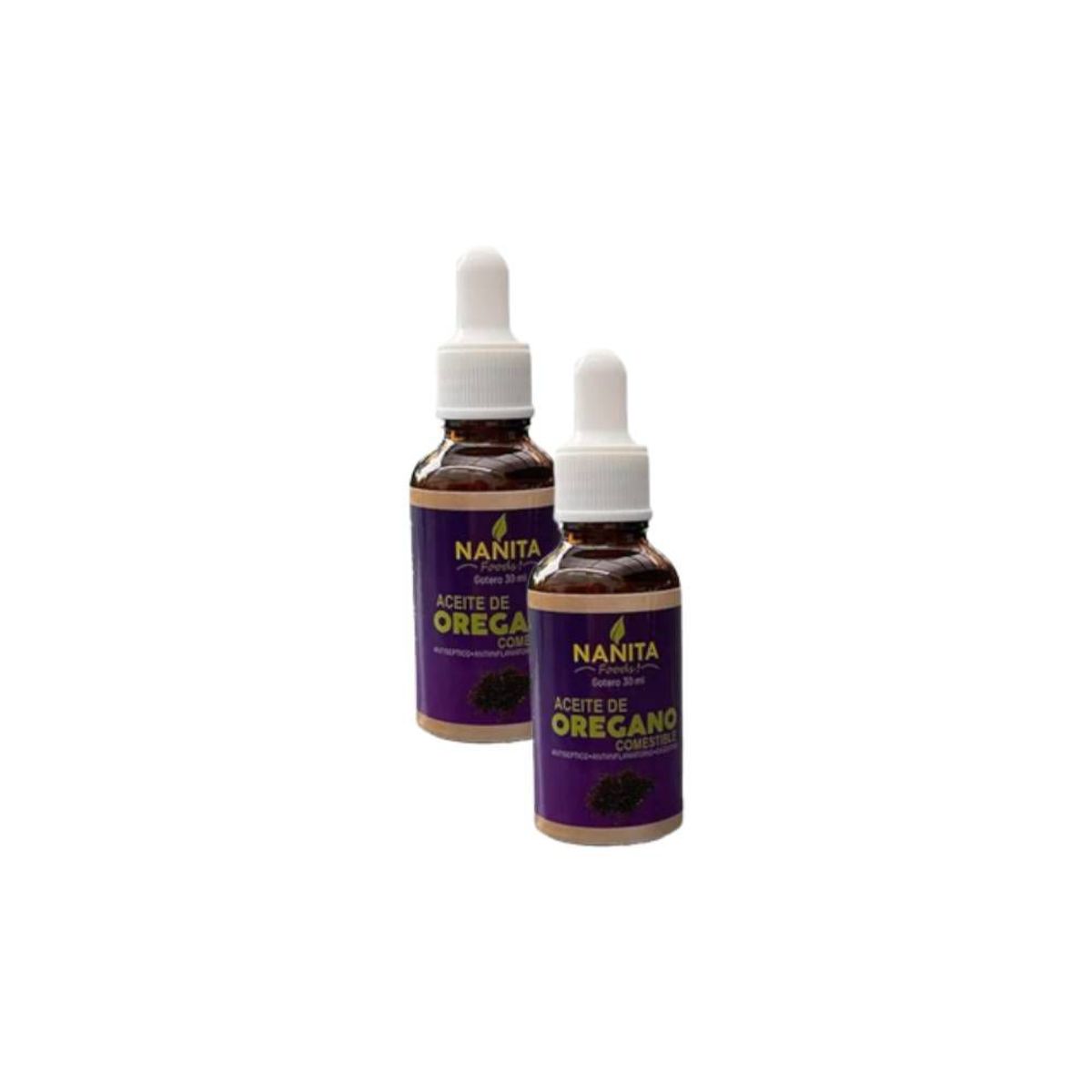 GENERICO - Pack x 2 Aceite de Oregano comestible 30 ml - Nanita Foods