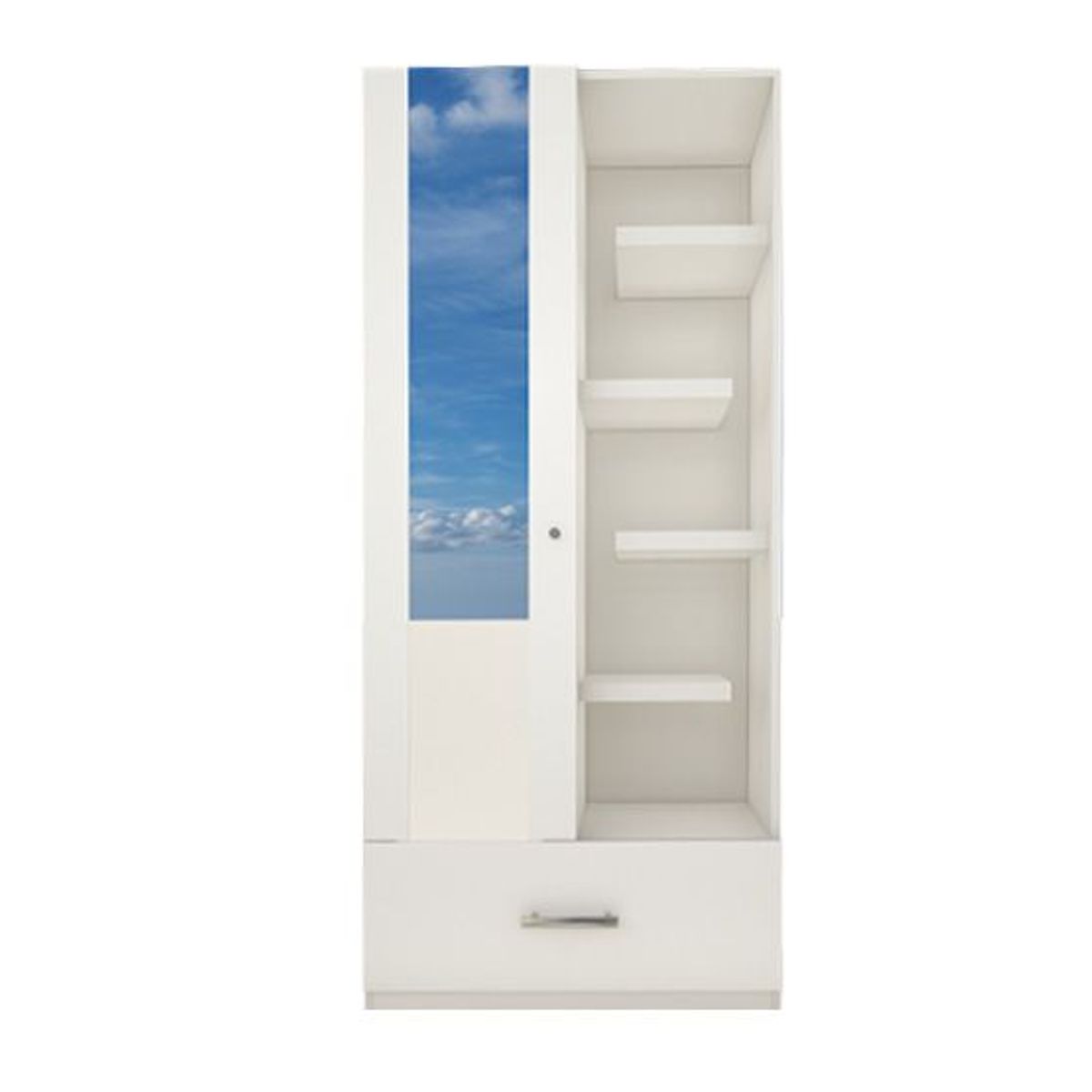 BARAKA HOME - Zapatera de Melamina Malibu - Blanco