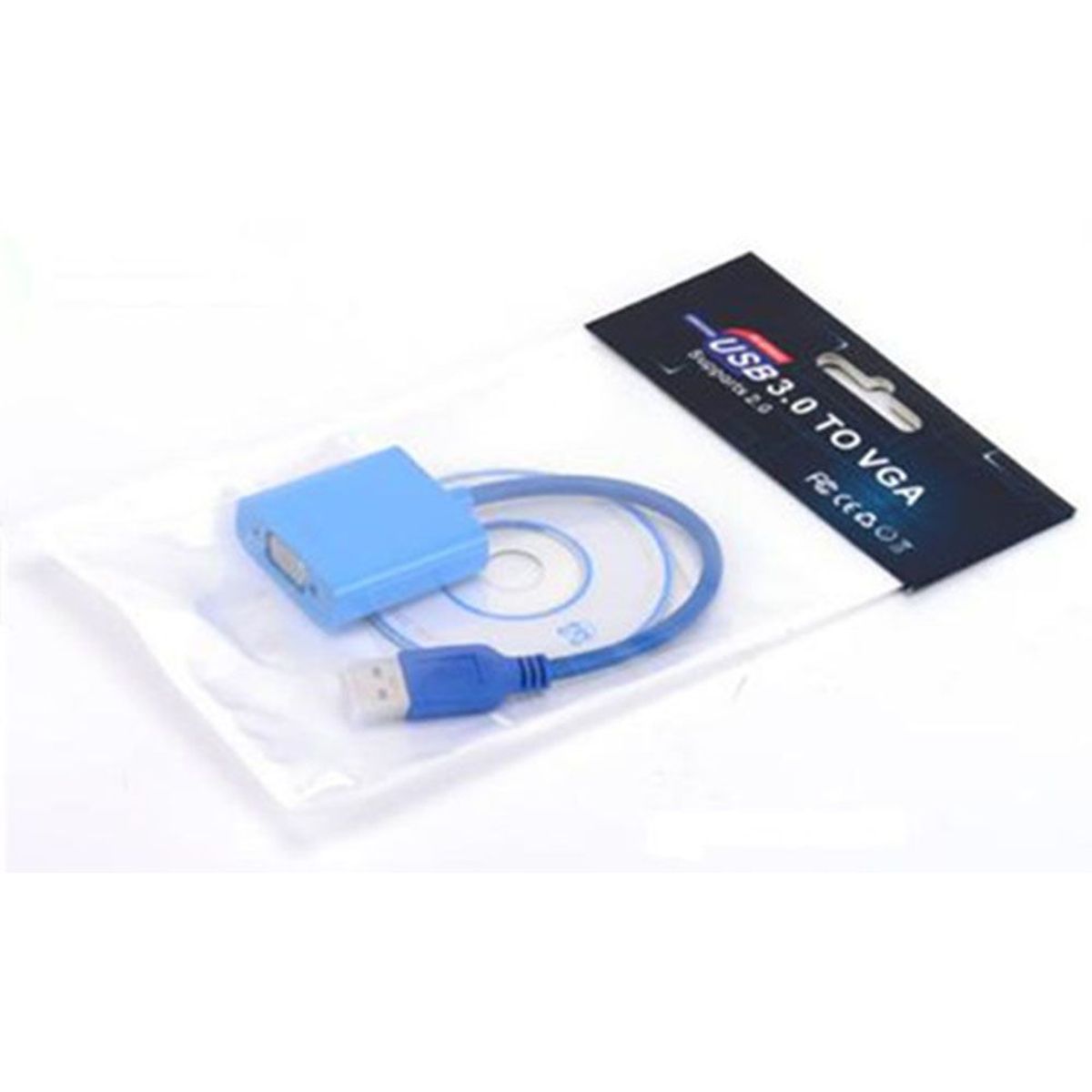 GENERICO - Convertidor USB 3.0 A VGA Compatible 2.0 Adaptador Conversor Azul