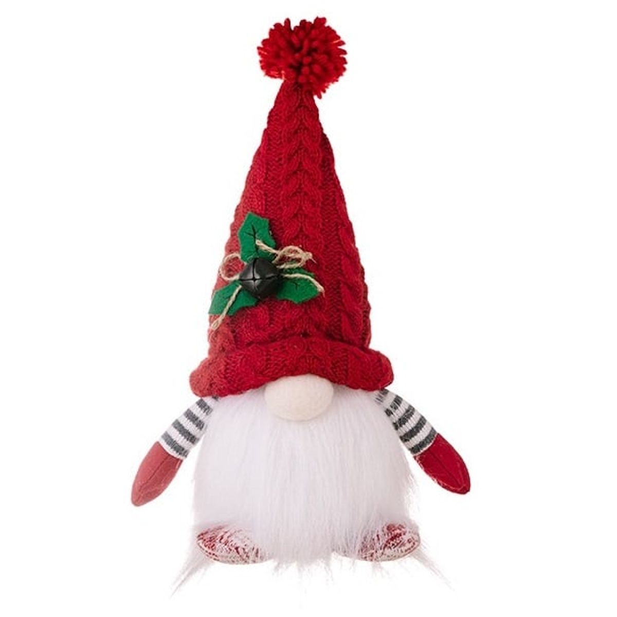 GENERICO - MUÑECO GNOMO NAVIDEÑO DECORATIVO CON LUZ GORRO ROJO