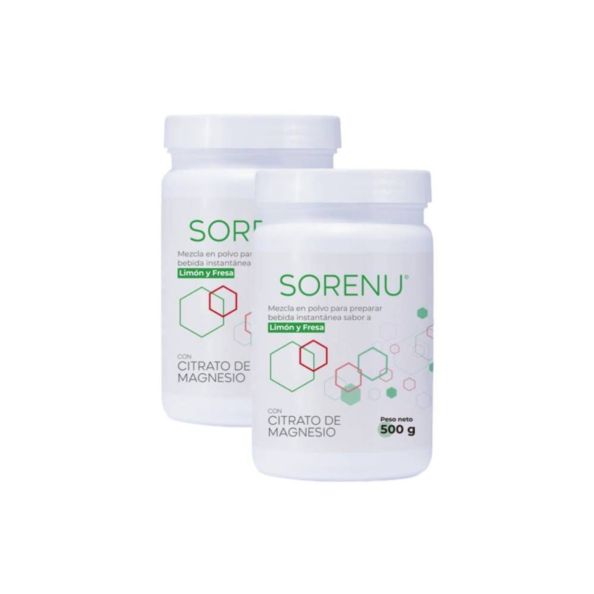 SORENU - Pack x 2 Mezcla instantanea con Citrato de magnesio 500gr - SORENU