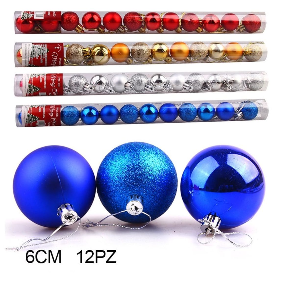 GENERICO - Bolas de navidad esferas navideñas decorativas para árbol 12 pzs