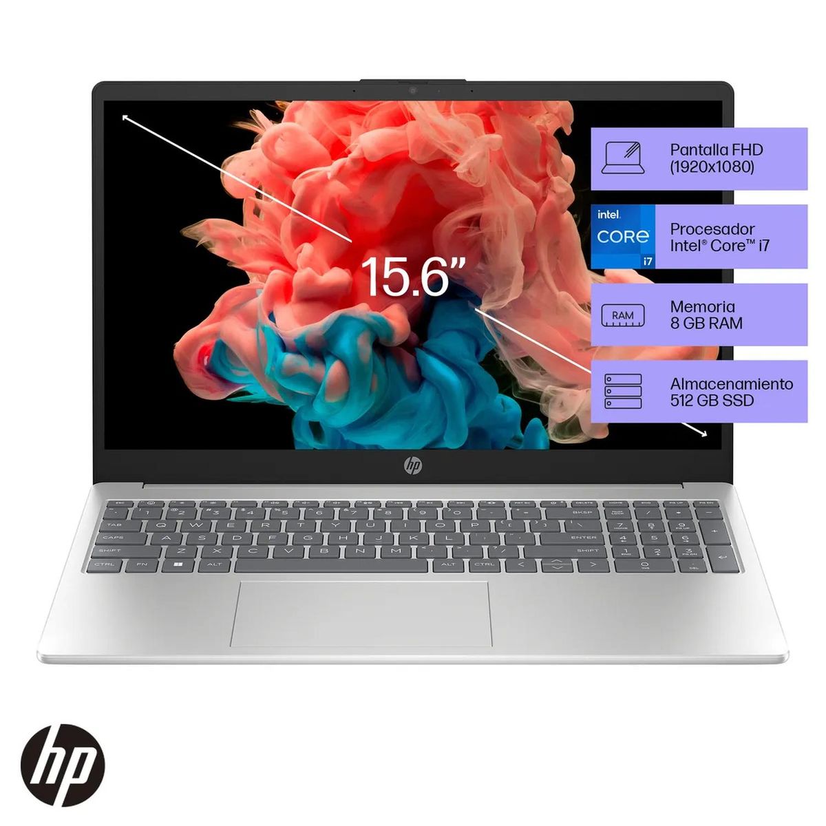 HP - Laptop HP 15-fd0008la I7-1355U RAM 8GB 512GB SSD Windows 11