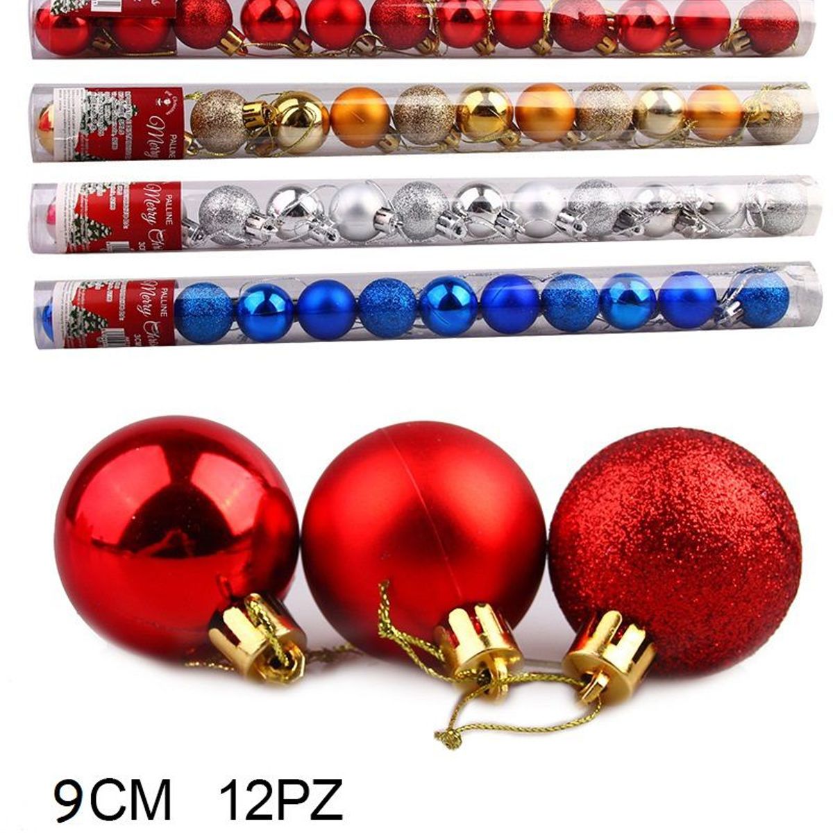 GENERICO - set de 3 - Bolas de navidad esferas navideñas decorativas 36 unid