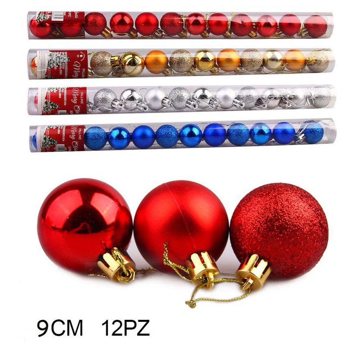 GENERICO - set de 3 - Bolas de navidad esferas navideñas decorativas 36 unid