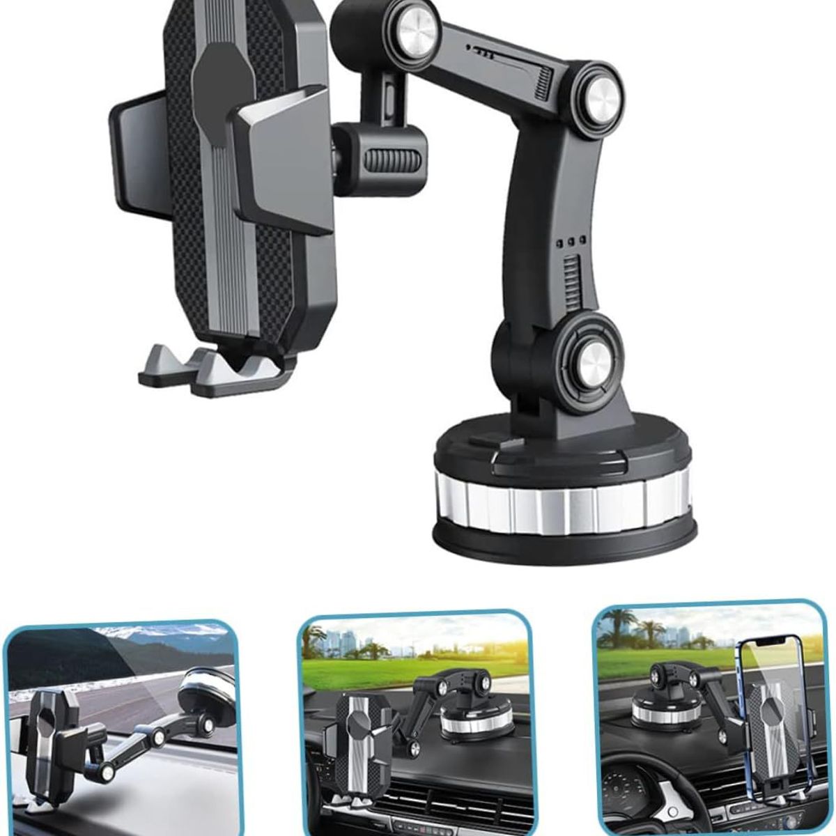 GENERICO - Soporte de celular para parabrisas o tablero auto