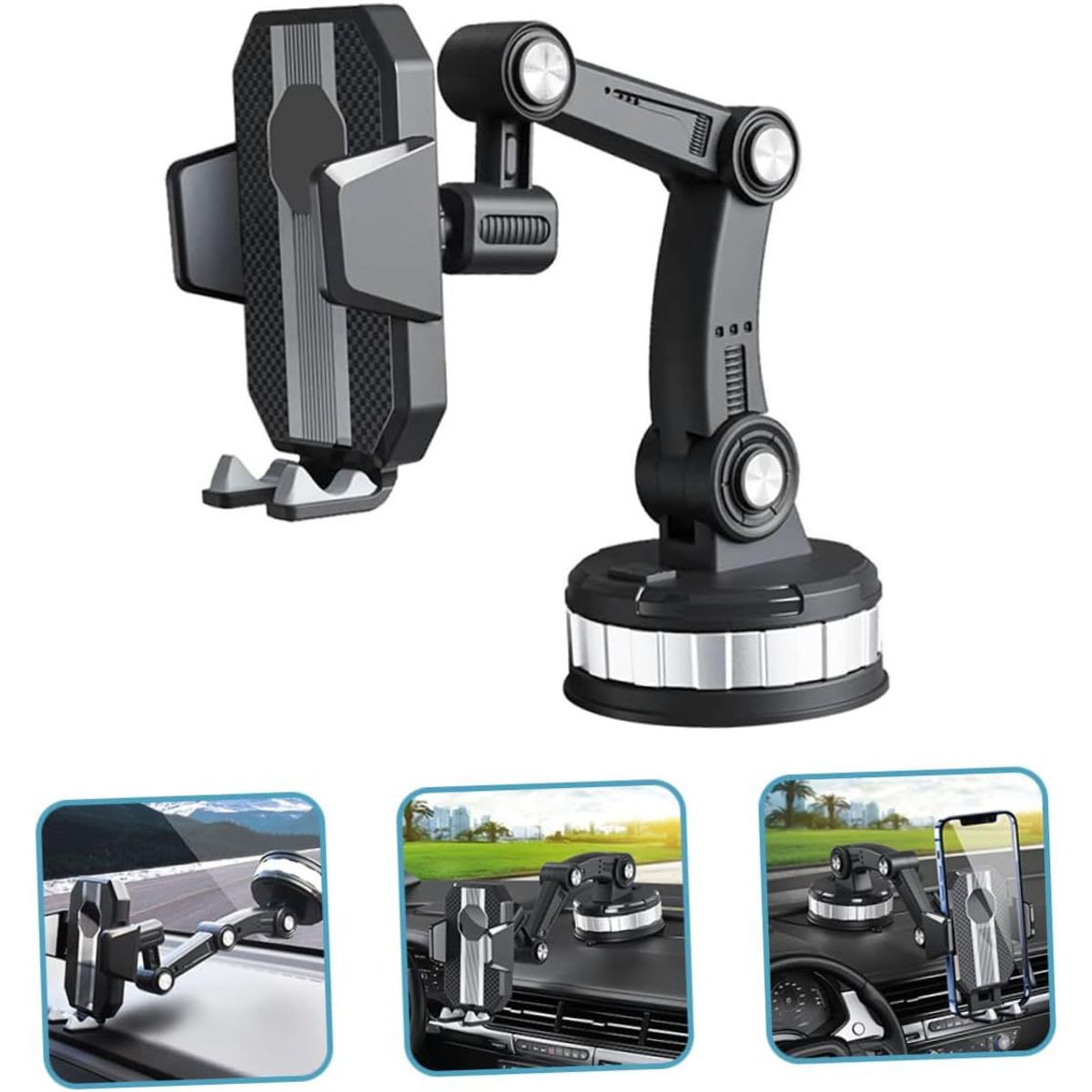 GENERICO - Soporte de celular para parabrisas o tablero auto