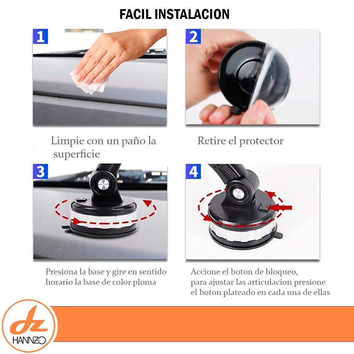 GENERICO - Soporte de celular para parabrisas o tablero auto