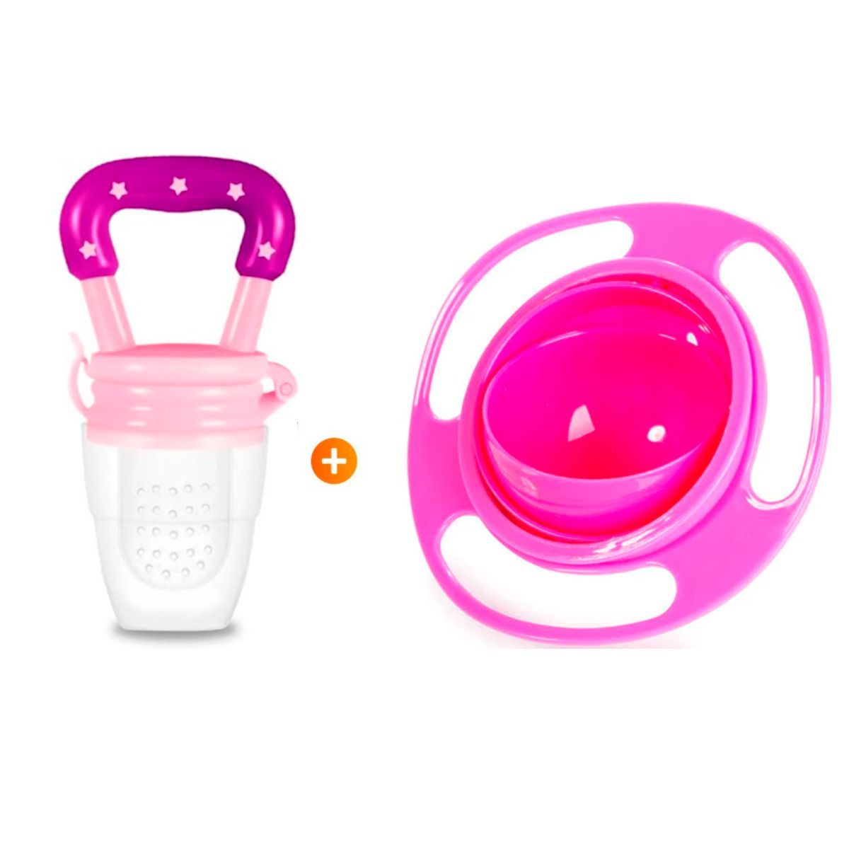 SASARU - Chupón Anti-ahogo Rosado - Plato Giratorio 360°