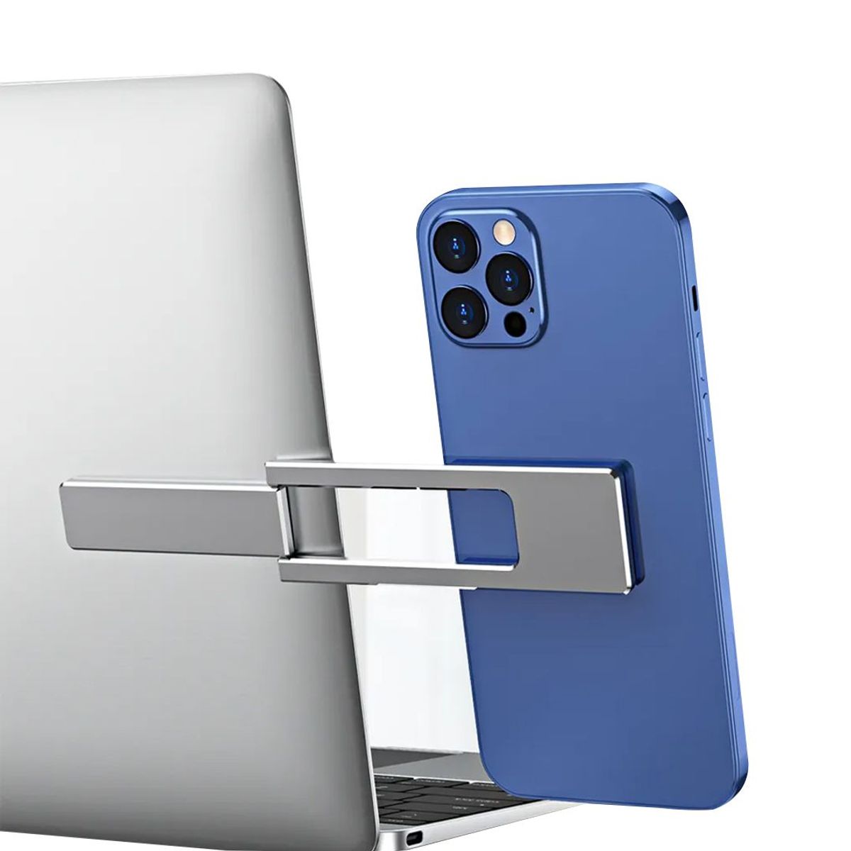 S&T - Soporte Holder de Celular P/Laptop Corporativos  Aluminio HS608 SILVER