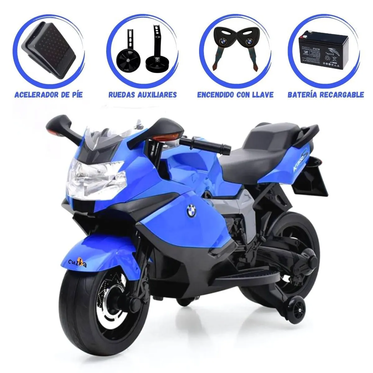 BMW - Moto a Batería Pistera para Niño «BMW» Blue Licenced