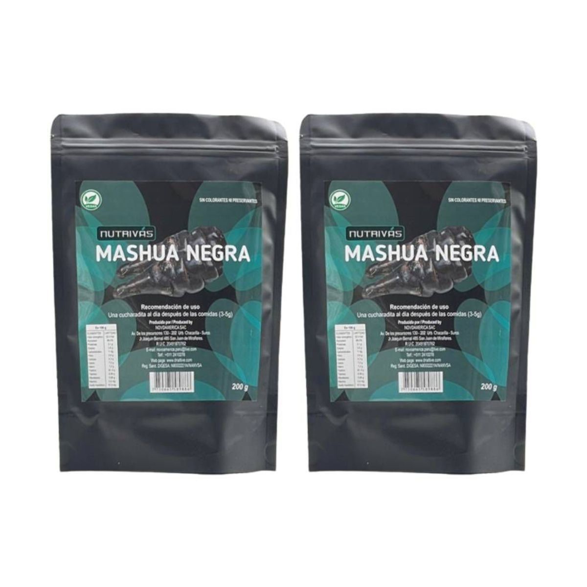 GENERICO - Pack x 2 Harina de Mashua Negra 200 g - Nutrivas