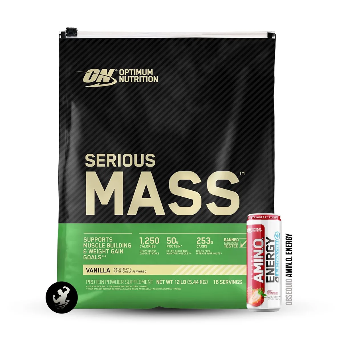 OPTIMUN NUTRITION - Serious Mass 12 LB - Vainilla