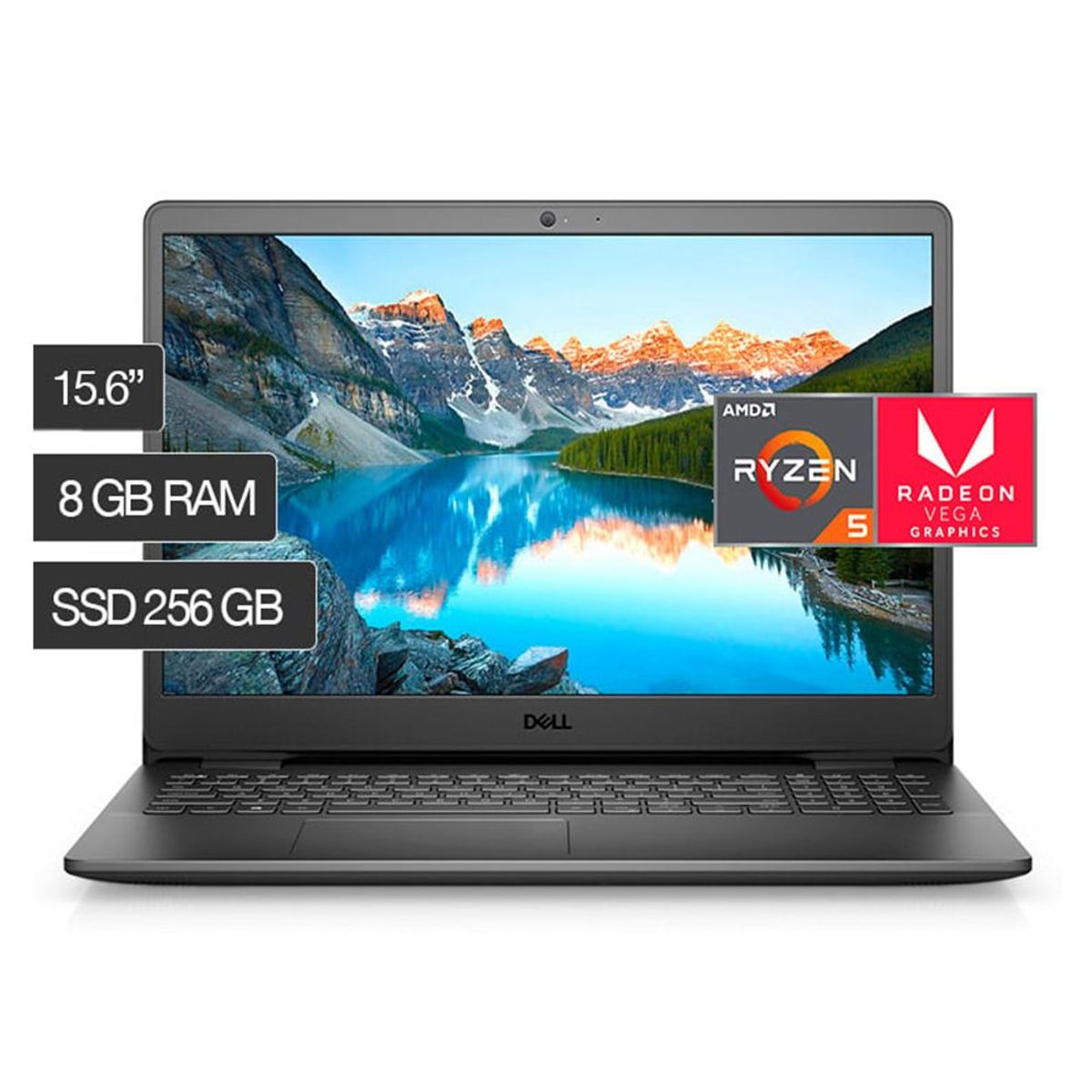 DELL - Laptop Dell Inspiron 3505 15.6" AMD Ryzen 5 256GB SSD 8GB Negro