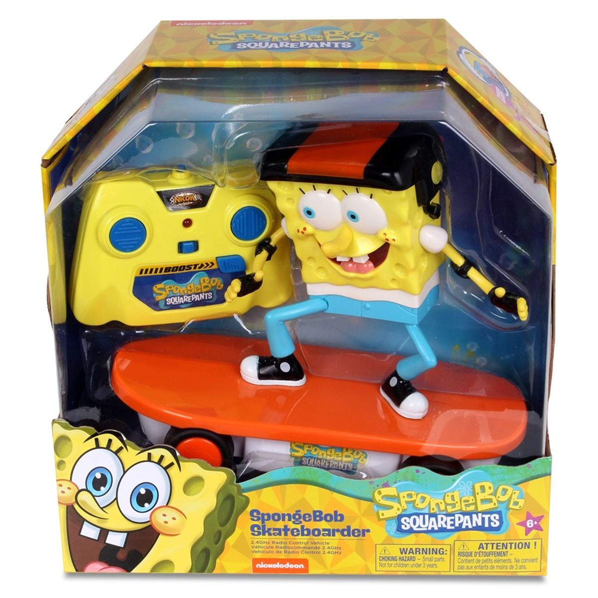 BOB ESPONJA - Bob Esponja en Skate a Control Remoto con Turbo