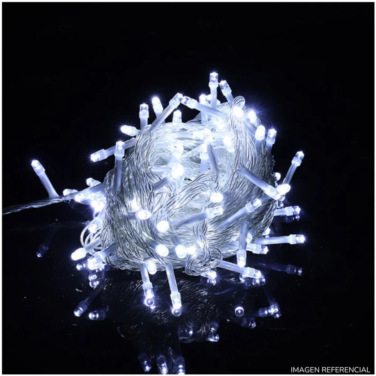 INSPIRA MARKET - Tira de 100 Luces LED Navideñas Luces Blancas