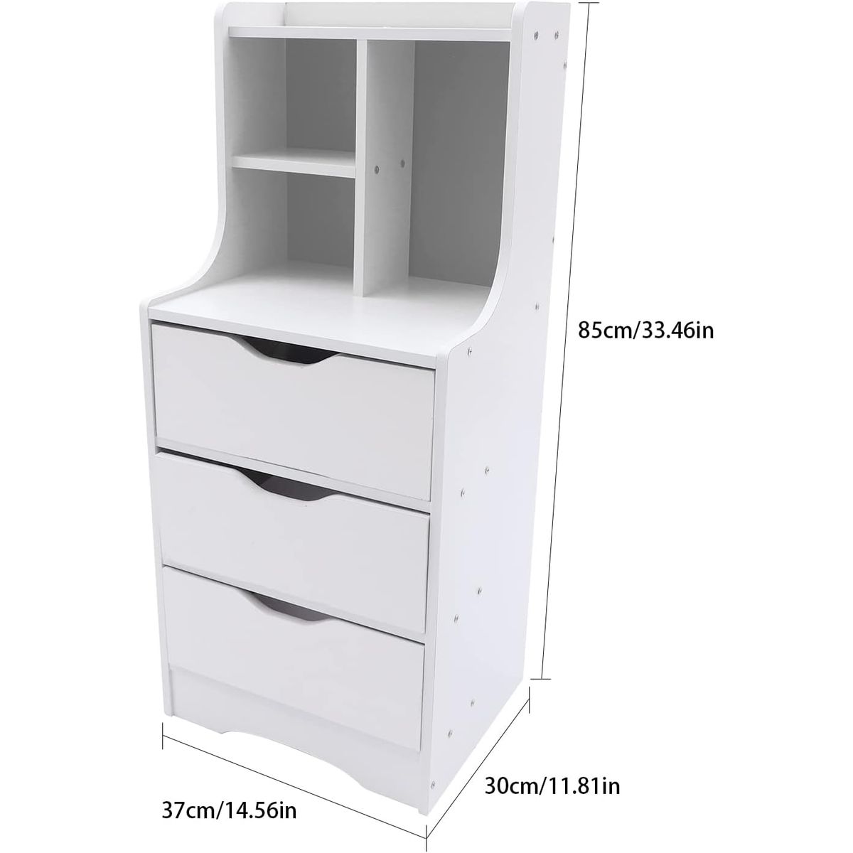 NACION MUEBLES - Velador 3 Cajones Eli