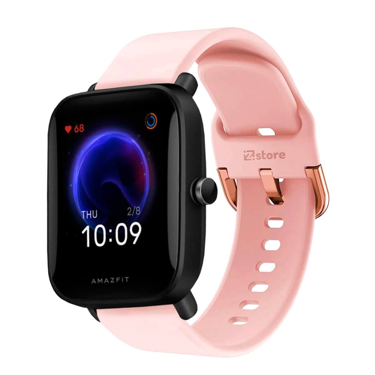GENERICO - Correa Compatible Con Amazfit Bip U Rosado Hebilla 20mm