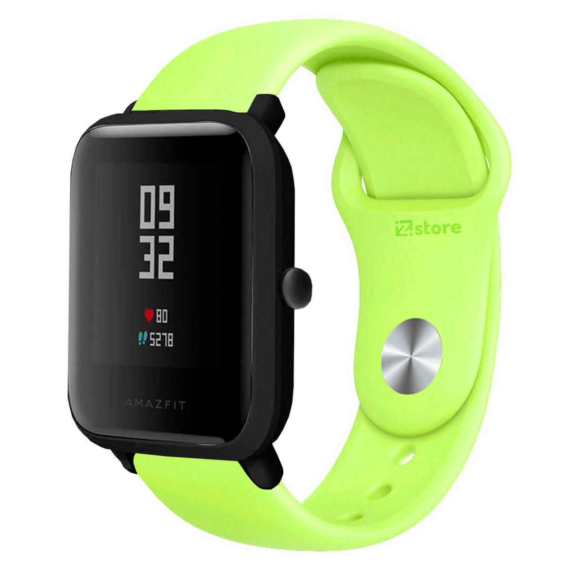 GENERICO - Correa Compatible Con Amazfit Bip Verde Limon Broche 20mm