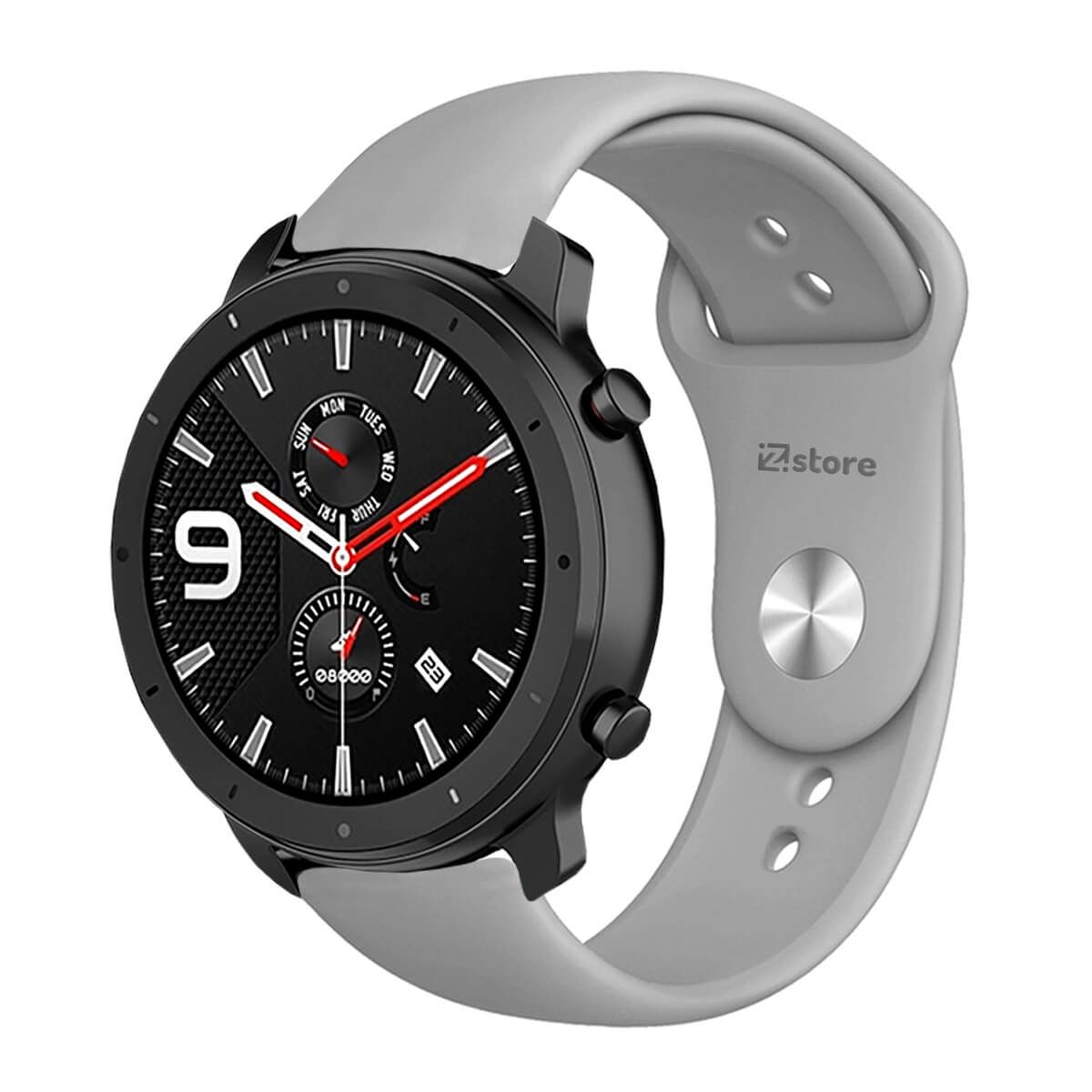 GENERICO - Correa Compatible Con Amazfit GTR 47mm Gris Hebilla 22mm