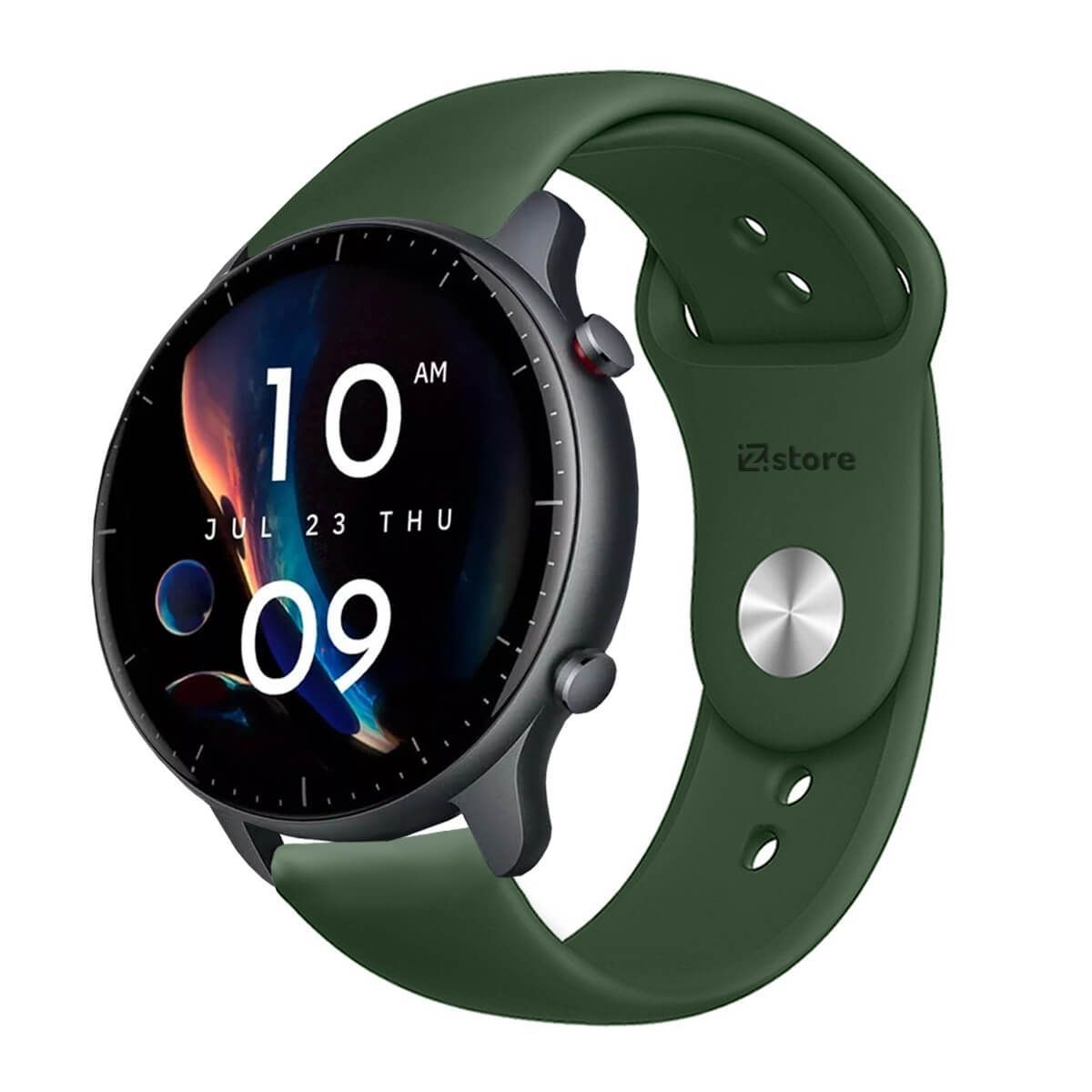 GENERICO - Correa Compatible Con Amazfit GTR3 Verde Militar Broche 22mm