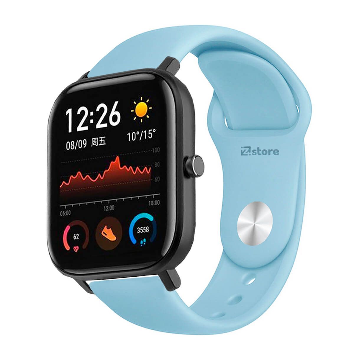 GENERICO - Correa Compatible Con Amazfit GTS Celeste Cielo Broche 20mm