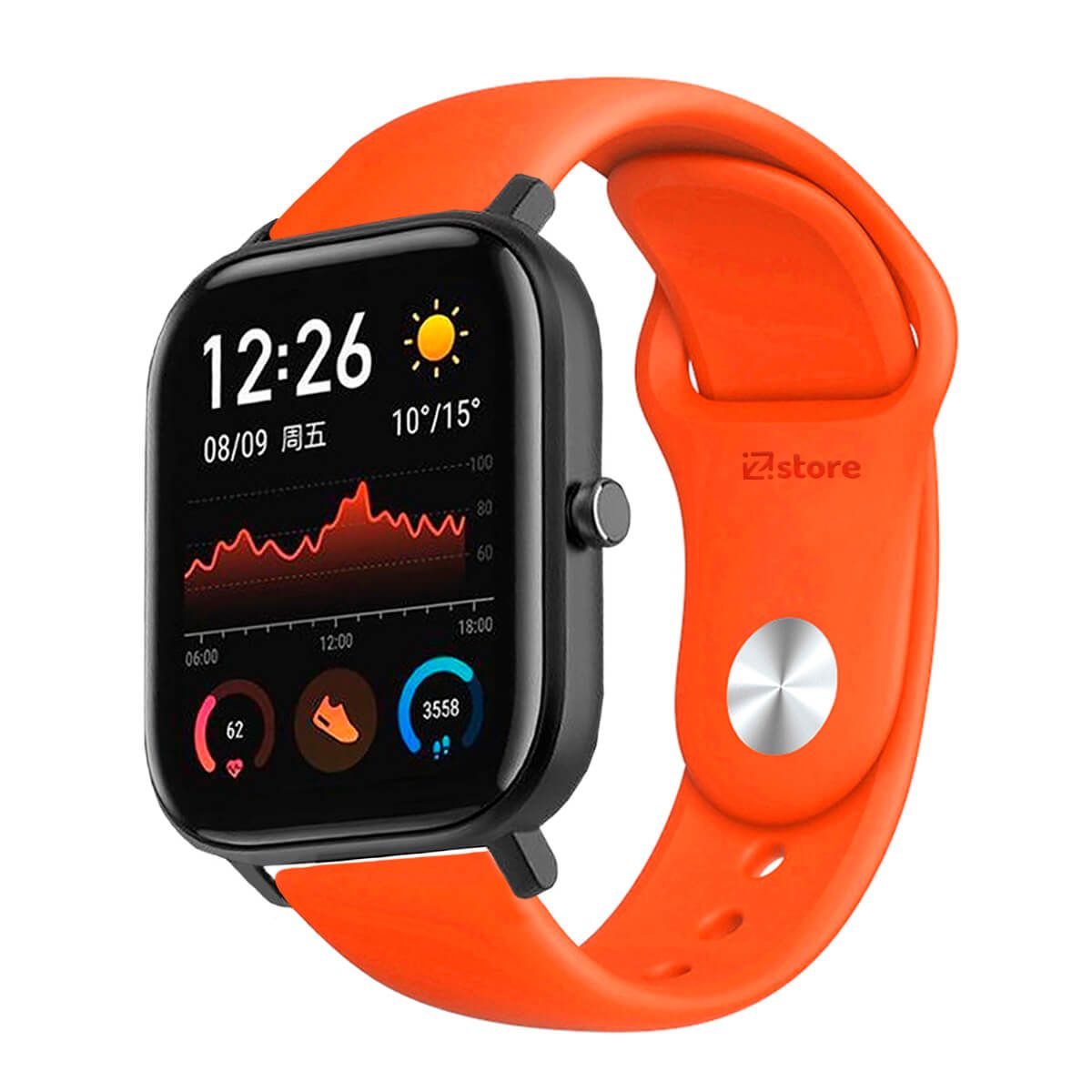 GENERICO - Correa Compatible Con Amazfit GTS Naranja Broche 20mm