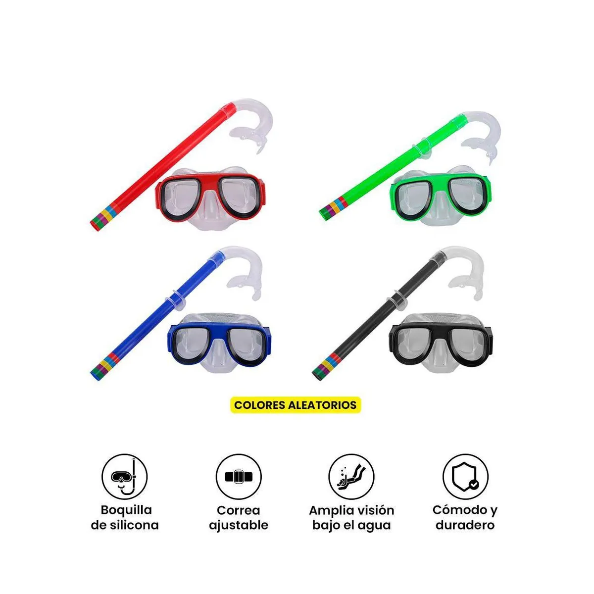 GENERICO - Kit Lentes y Tubo de Buceo Snorkel Piscina para Niños