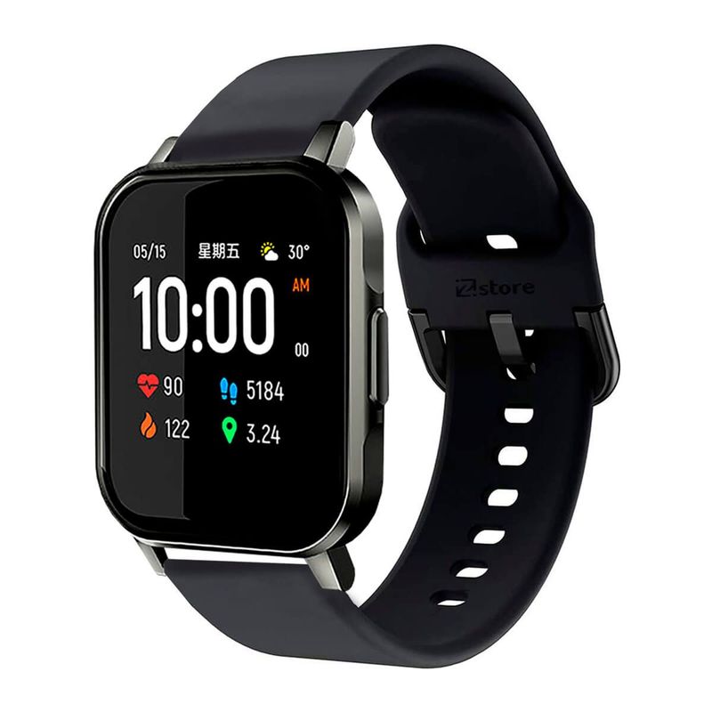 GENERICO - Correa Compatible Con Haylou LS02 Negro Hebilla 20mm