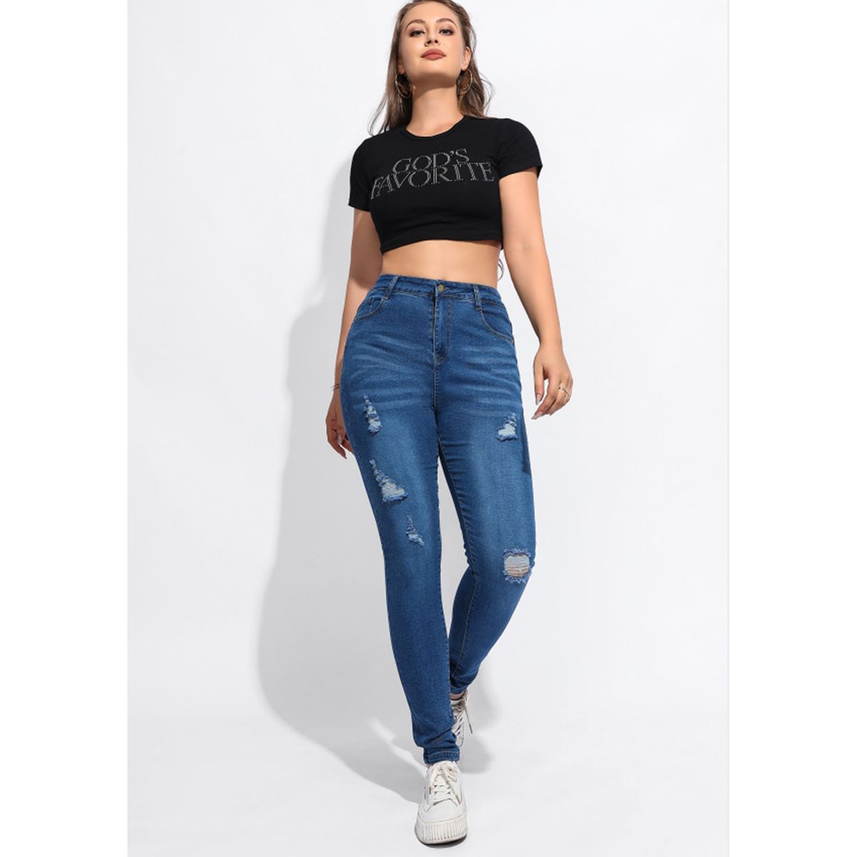 DENISASAA - Jeans slim fit elásticos cómodos pantalones de moda