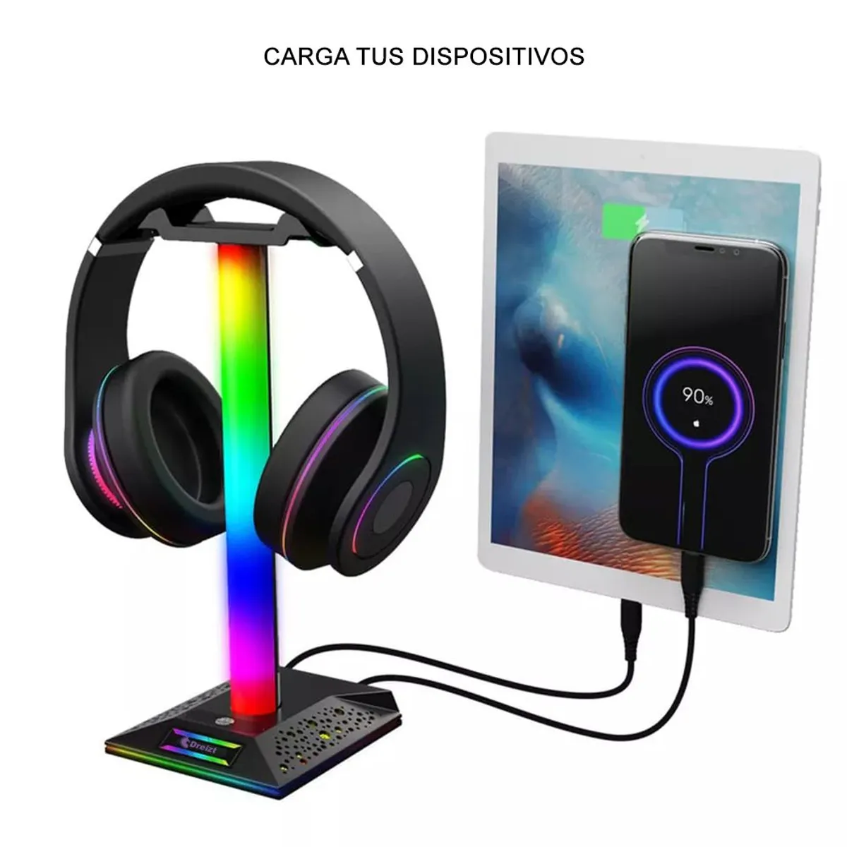 DREIZT - Soporte de Audífonos Gamer Parante GR270033 Dreizt RGB PRO