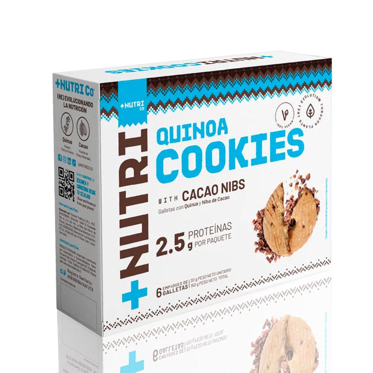 GENERICO - Galletas de Quinua Nutri co sabor Cacao Nibs 180gr Pack x6