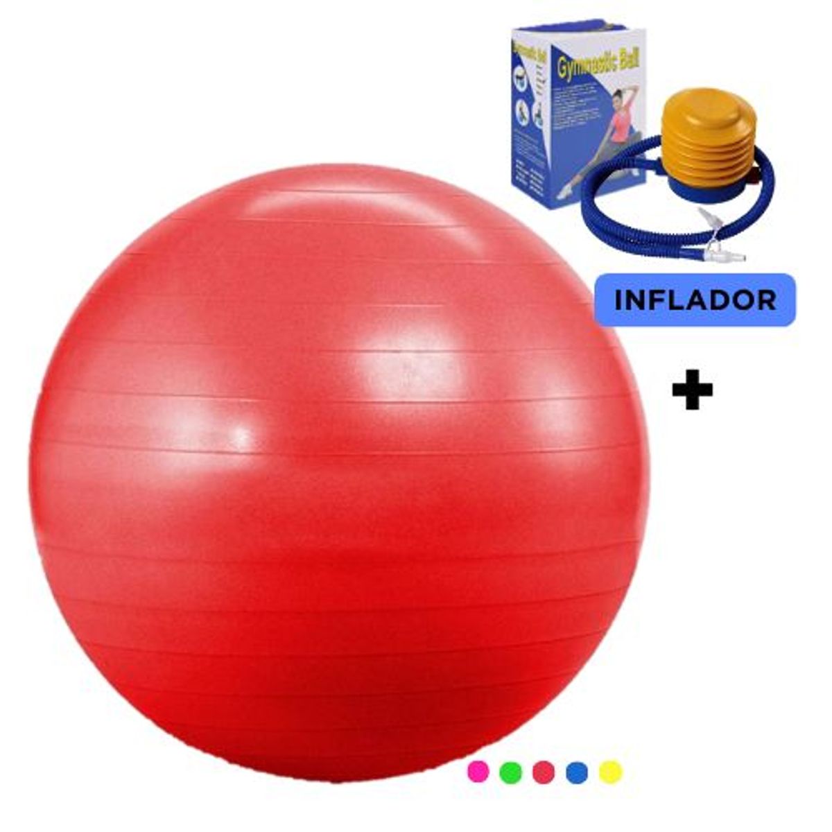 GENERICO - Pelota De Pílate 75cm Inflador Pre Natal Rehabilitación