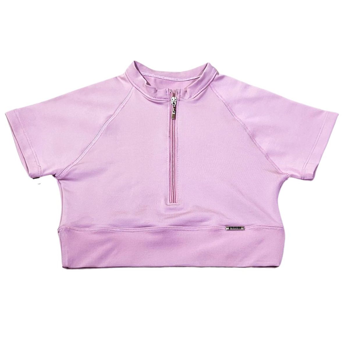 GENERICO - Top deportivo manga corta mujer - Crop top con cierre mujer - Ropa gym