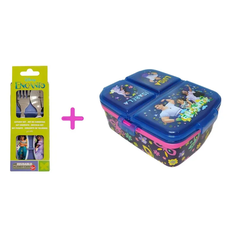 ENCANTO - Set de Sandwichera Múltiple XL y cubiertos Encanto