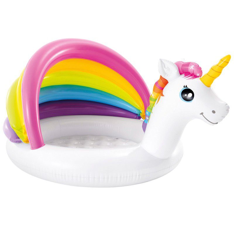 INTEX - PISCINA INFLABLE INFANTIL INTEX CON PARASOL UNICORNIO
