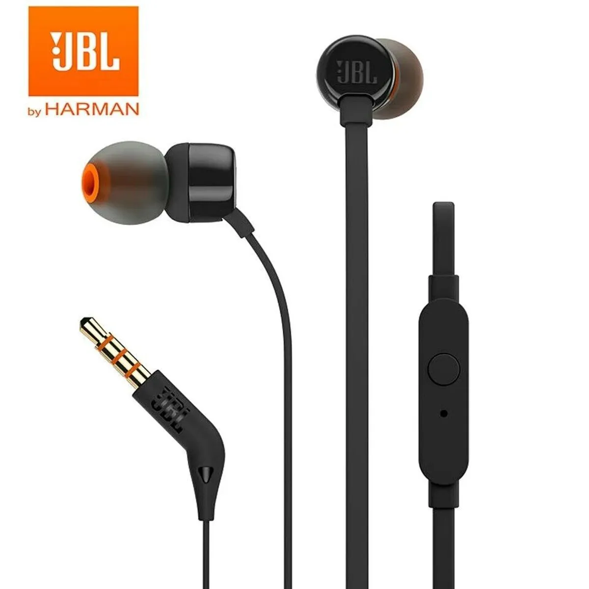 JBL - Audífono JBL T110 Extra Super Bass Cable Graves - Negro