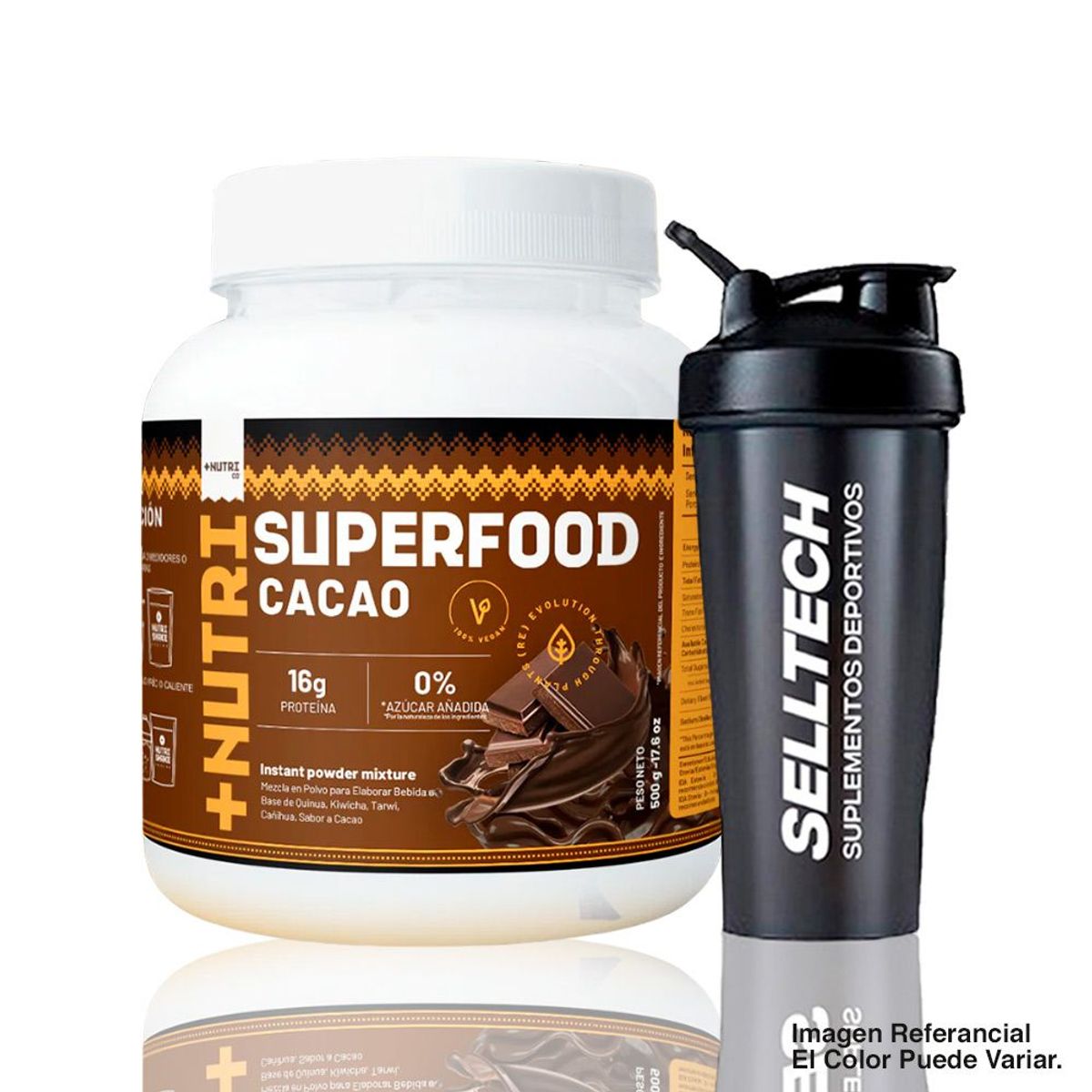 GENERICO - Proteína Nutri Co SuperFood Cacao 500gr Shaker