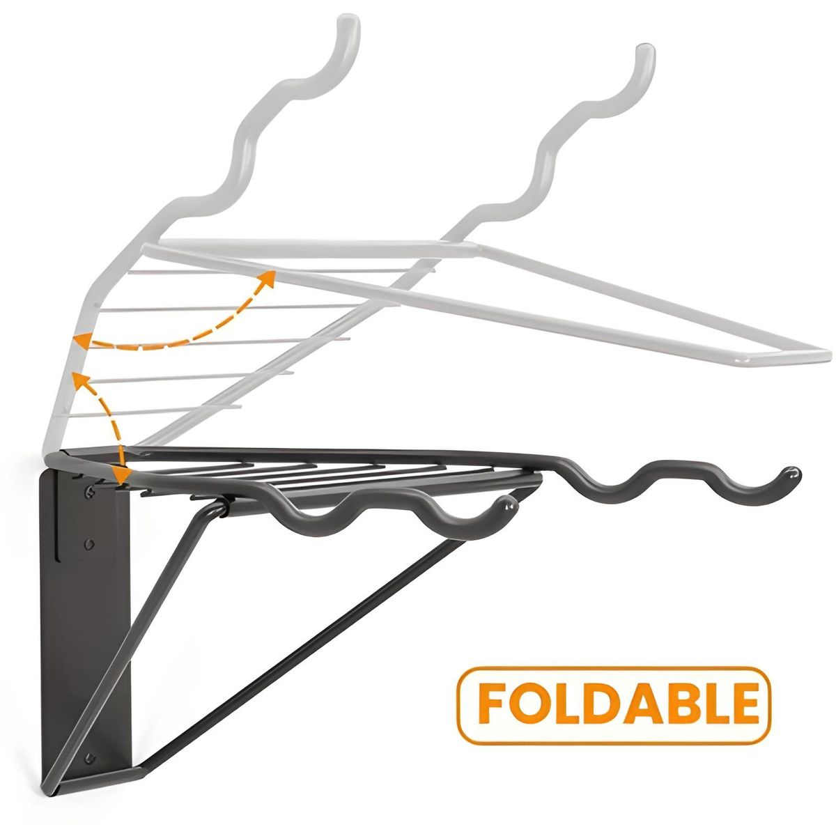 GENERICO - MONTECH - Rack Plegable de Pared para Bicicleta y Casco