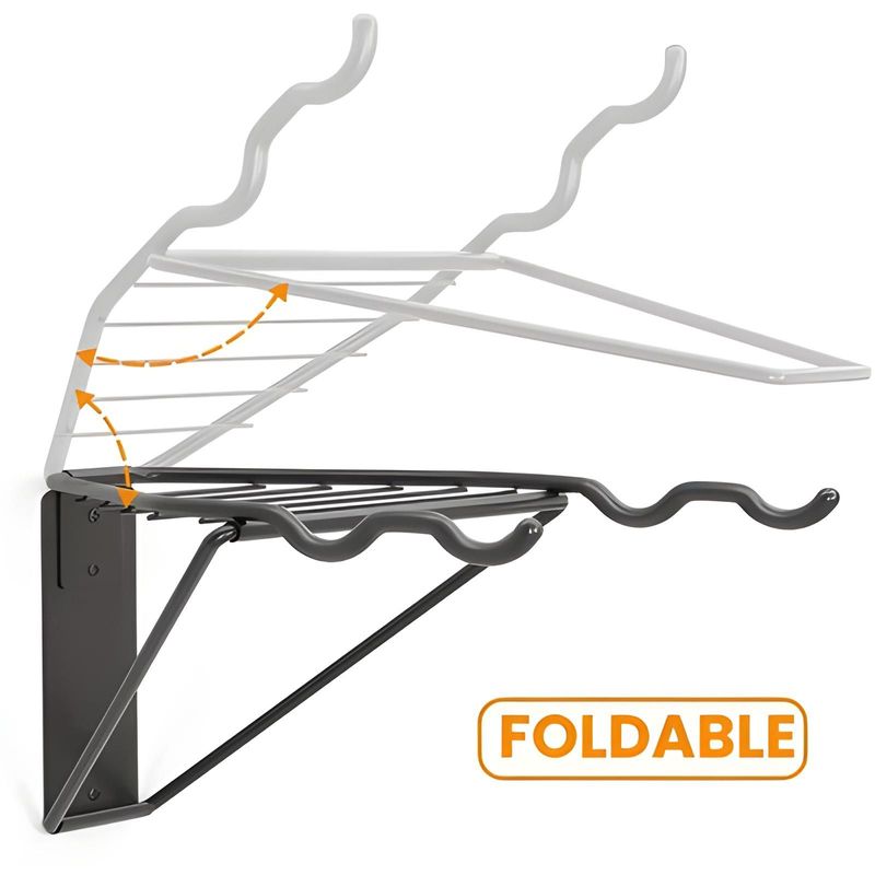 GENERICO - MONTECH - Rack Plegable de Pared para Bicicleta y Casco