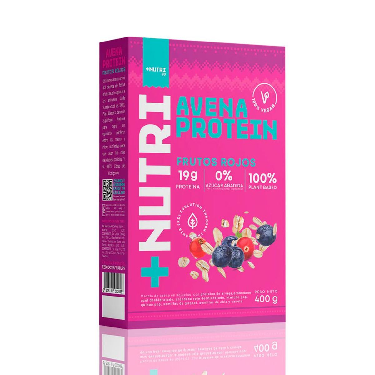 GENERICO - Proteína de Avena Nutri co Frutos Rojos 400gr