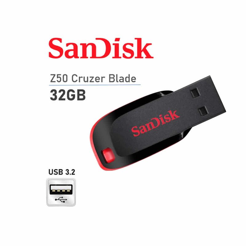 SANDISK - Memoria Flash USB SanDisk Cruzer Blade 32GB
