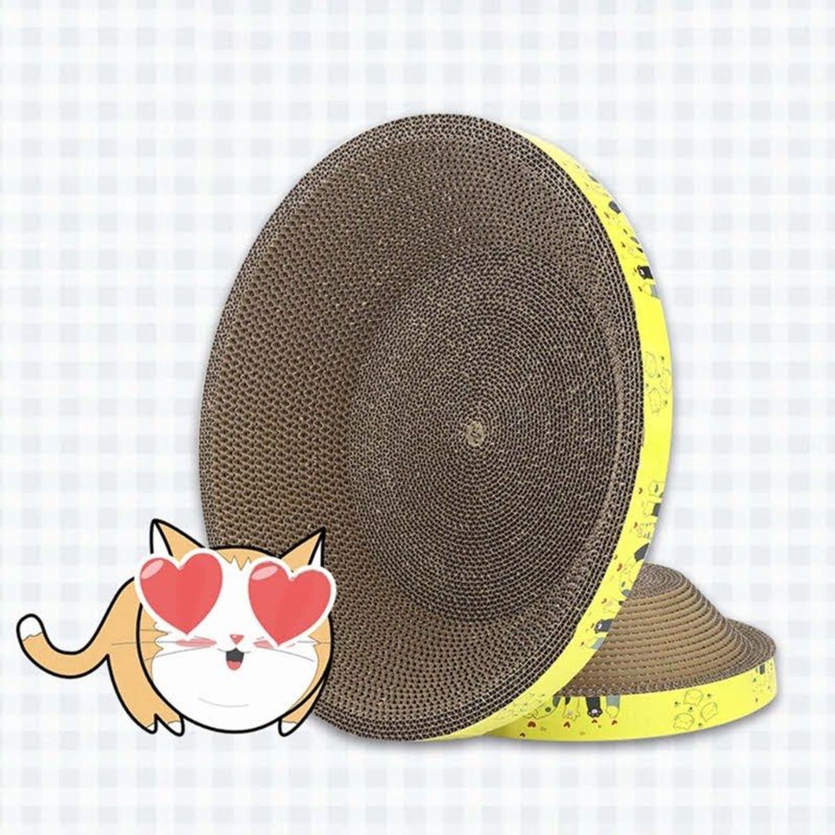 GENERICO - Juguete rascador Redondo ecológico de cartón para gato