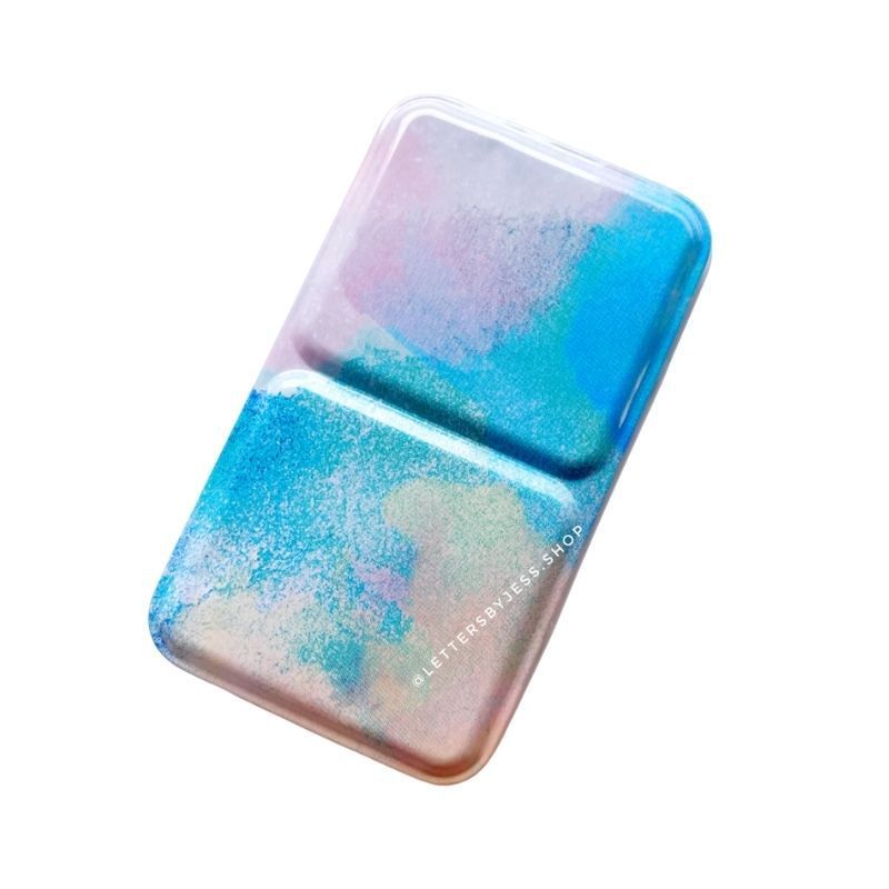 GENERICO - Estuche vacío para acuarelas (metal) - pequeño + 12 godets - Verde