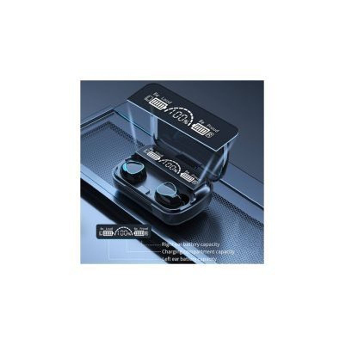 GENERICO - Audífonos Bluetooth Inalámbricos M10 TWS Cargador Portatil Color Negro