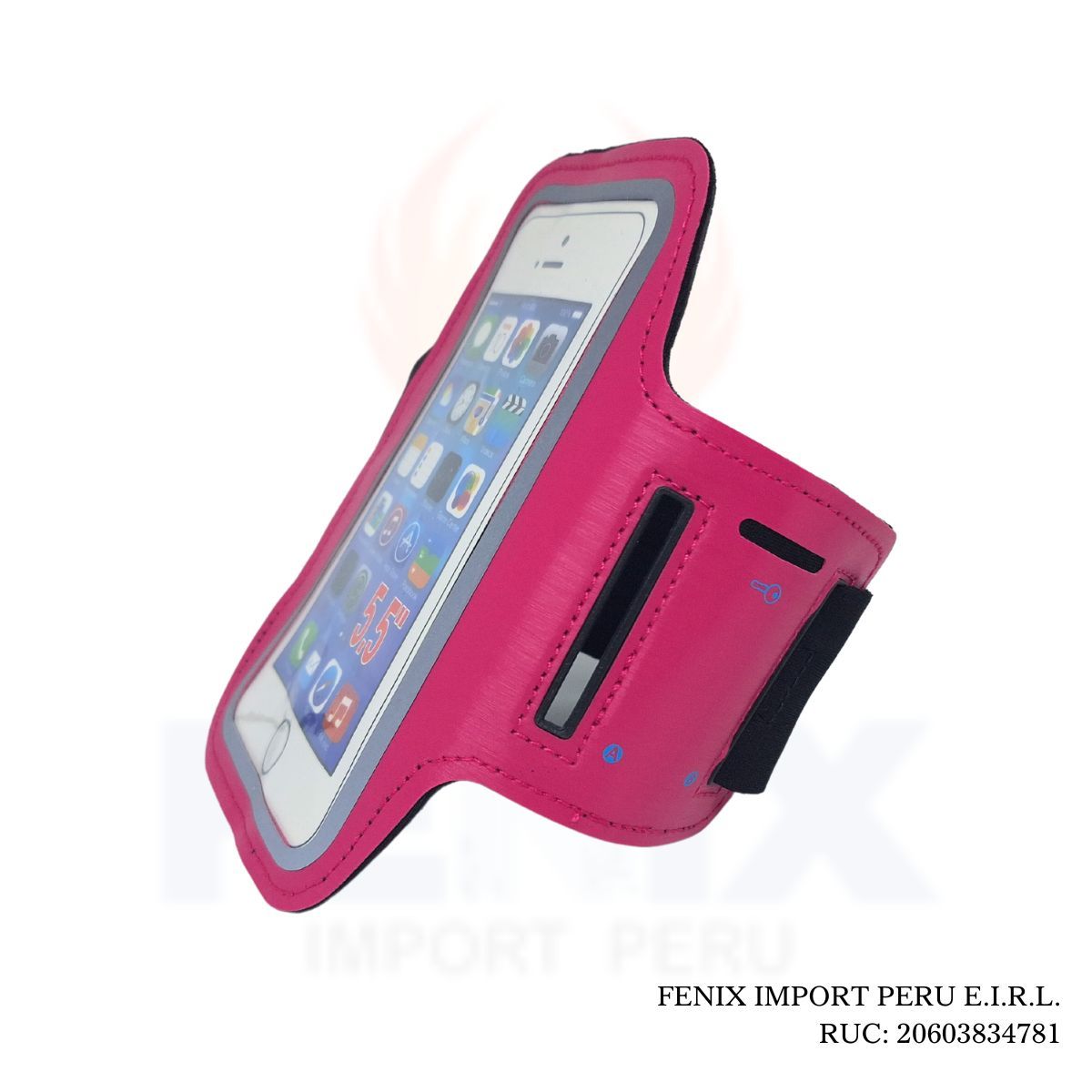GENERICO - Bracera Deportiva Armband Ajustable Para Celular 6 Pulgadas Fucsia
